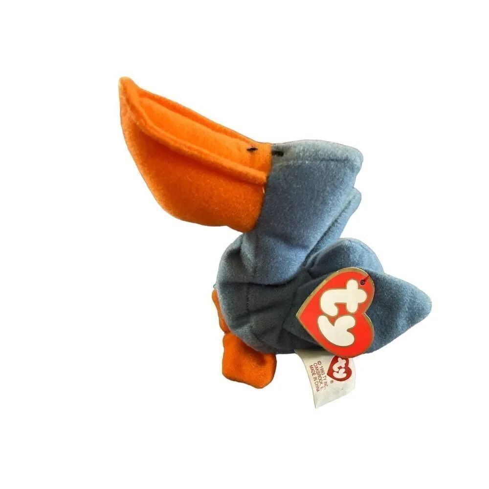 Scoop the Pelican 1993 Ty Teenie Beanie Baby Plush Collectible Nostalgia